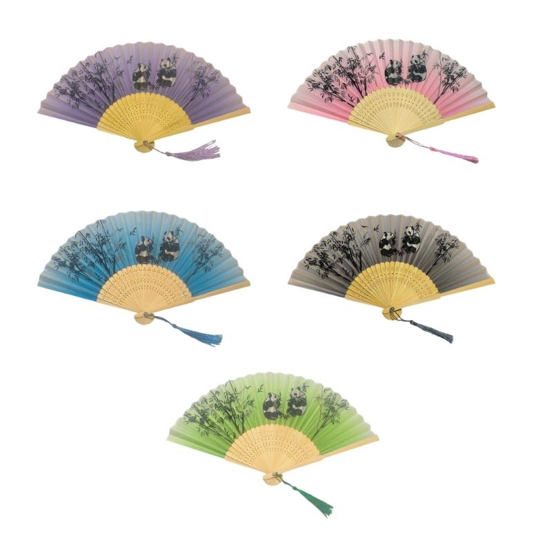 

Set of 5 Handcrafted Bamboos Frame Folding Fan Vintage Chinese Styles Handheld Fan Decorative Gift for Collectors 1