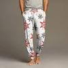 Men's Drawstring Pocket Cuffed Casual Pants Home Sleep Pants