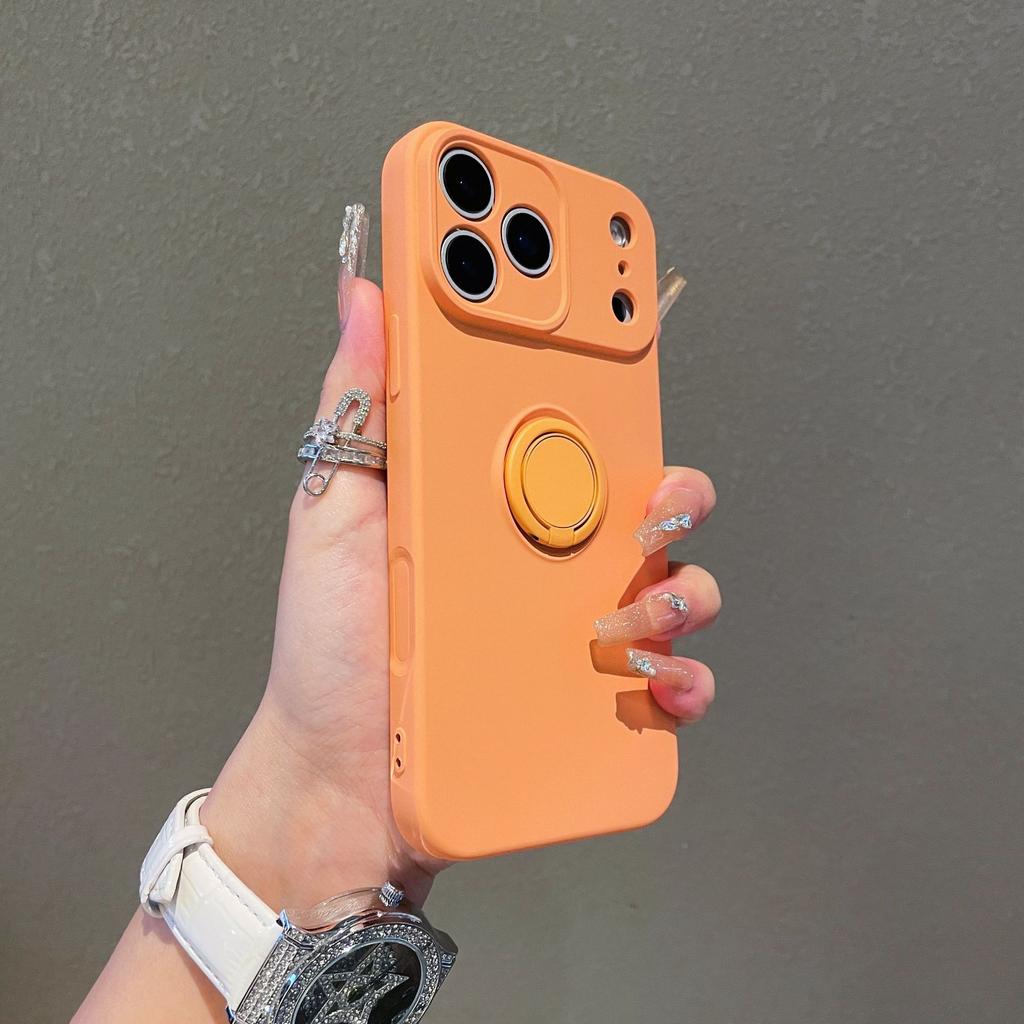 Liquid Ring Suitable for IPhone17ProMax Mobile Phone Case Car Bracket Apple 16 Fall Protection Case Full Package