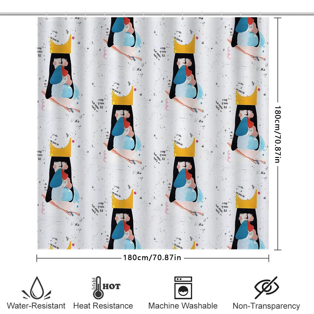 Anime Shower Curtain Japanese Otaku Decor Washable Bathroom Curtain Home Decor Backdrop Artistic Pattern Anime Gift
