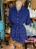 Elegant European & American Style Lace-up Shirt Dress with Adjustable Lapel and Waist-cinching Design - Fashionable Women's Attire for 2026.