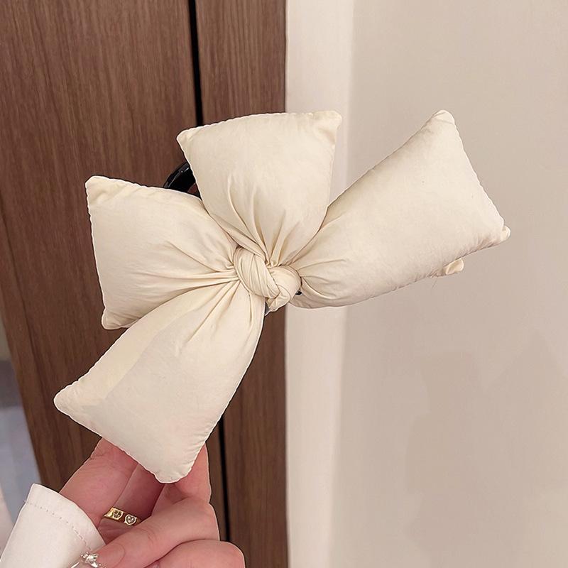 Three-Dimensional Bow Princess Head Women Hairpin Advanced Sense Back Head Hair Disc Grab Clip Shark Clip Hair