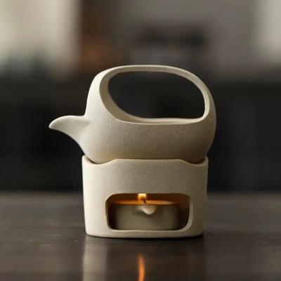 Japanese Retro Tea Warmer Stove Ceramics Candle Heating Holder 3 In 1 Essential Oil Incense Burner Kung Fu Tea Roaster