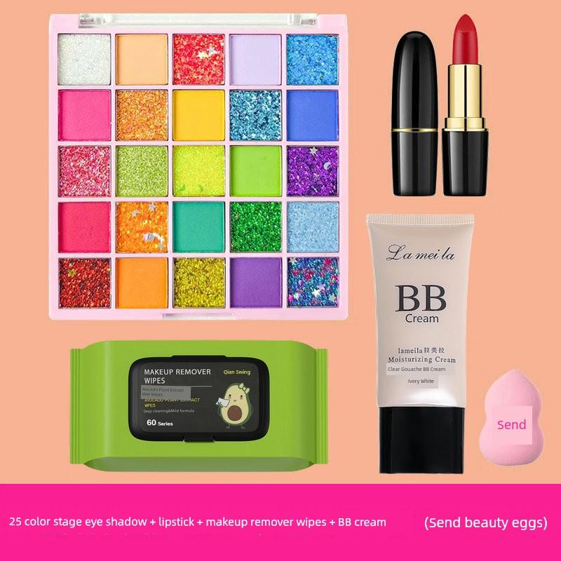 Performance Stage Makeup Eyeshadow Palette Glitter Powder Large Sequins Glue-Free Sequin Makeup Professional Cosmetics Complete Set