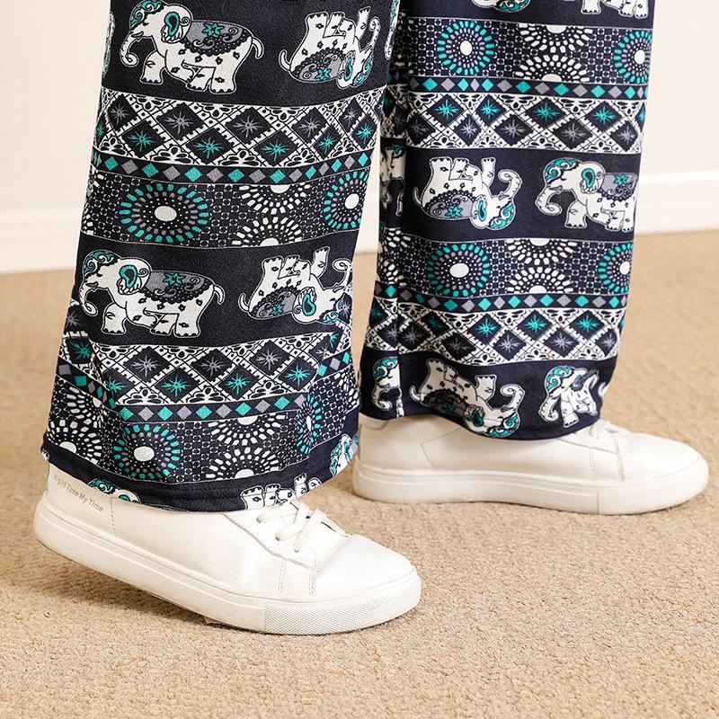 Thailand Elephant Wide-Leg High-Waisted Summer Pants for Women – Lightweight, Drapey, Floor-Length