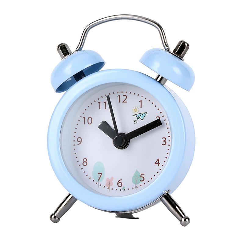 Internet celebrity mini alarm clock for students and children to wake up for simple creative dormitory desktop alarm metal ring clock