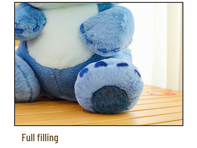 Large Blue Stitch Plush Doll - Cute Interstellar Couple Figure, Birthday Gift for Baby