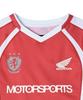 PHYPS MOTORCYCLE Womens Mesh Crop Football Tee Red