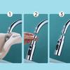 Multifunctional Rotatable Kitchen Faucet Extender with Splash-Proof Bubbler