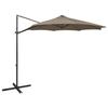 VidaXL Cantilever Garden Parasol with Pole and LED Lights, Patio Sunshade, Outdoor Terrace Sun Shelter, 312339