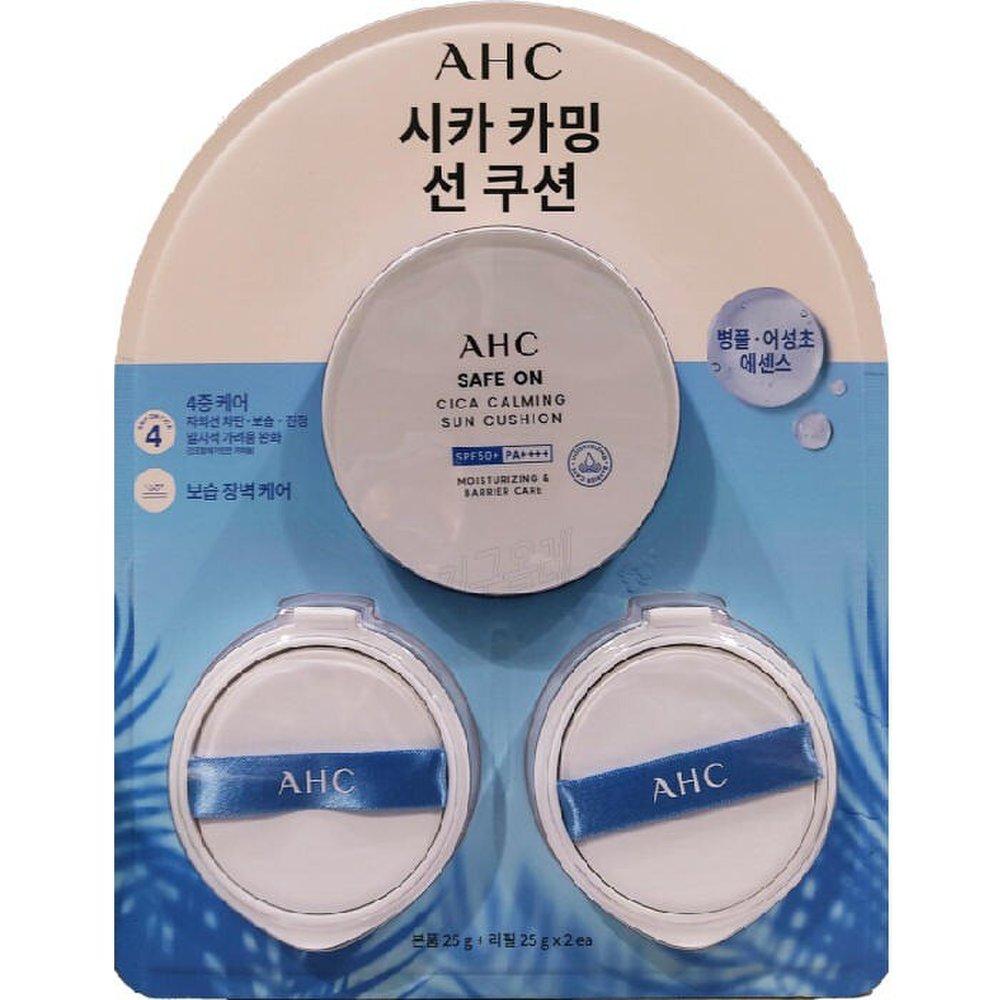 

Успокаивающий солнцезащитный кушон AHC Safe On Cica (1 продукт + 2 пополнения)