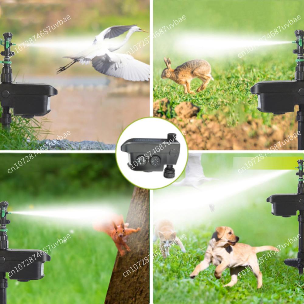 Motion Activated Animal Repellent Sprinkler Solar Powered Garden Water Shooter For Effective Pest Control And Lawn Maintenance