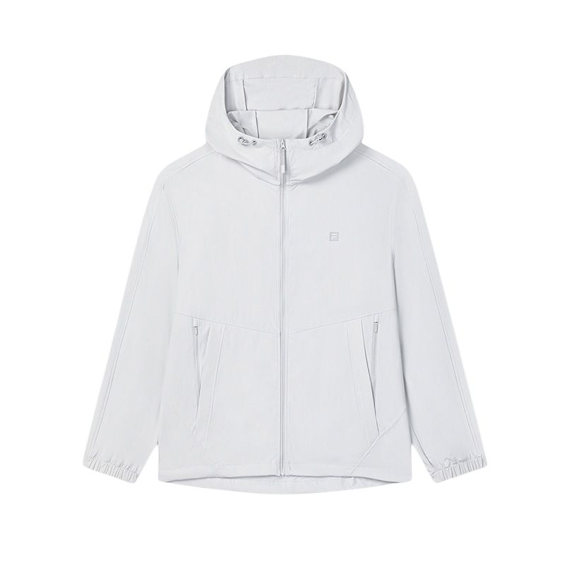 Fila Fitness Athletics Fashion Minimalist Lightweight Hooded Jacket Men Jackets Light-Blue Gray A51M521704F-GY