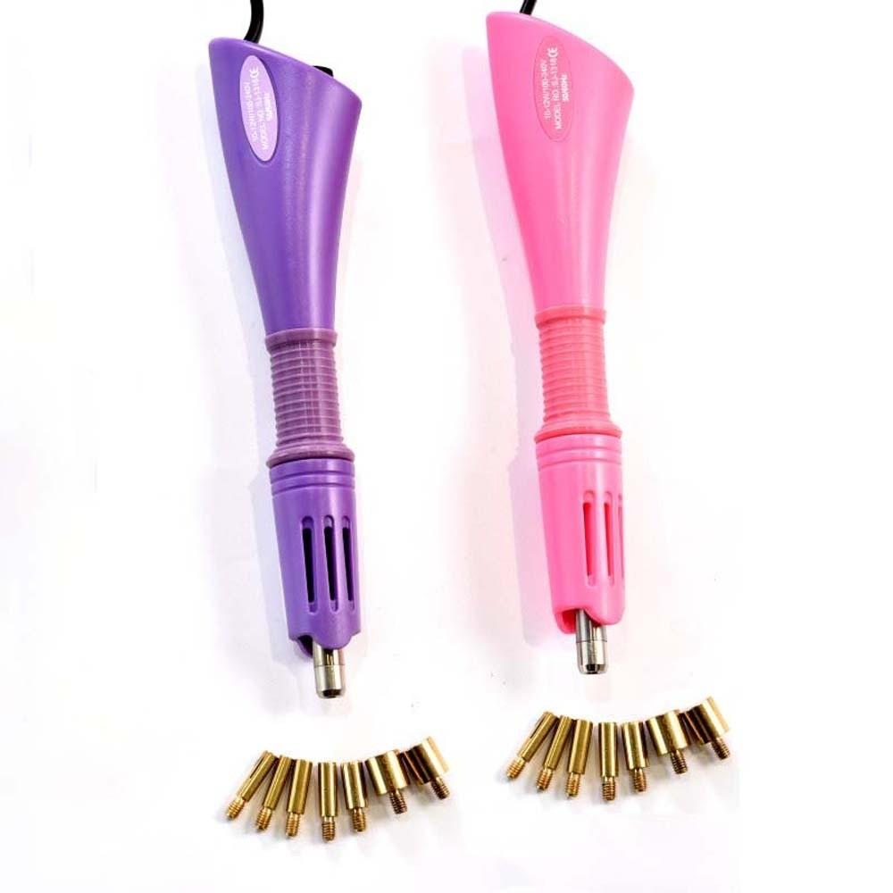 9pcs Ergonomic Hot-fix Rhinestone Applicator DIY Handheld Inlay Rhinestones Tool High Quality US/EU Plug In
