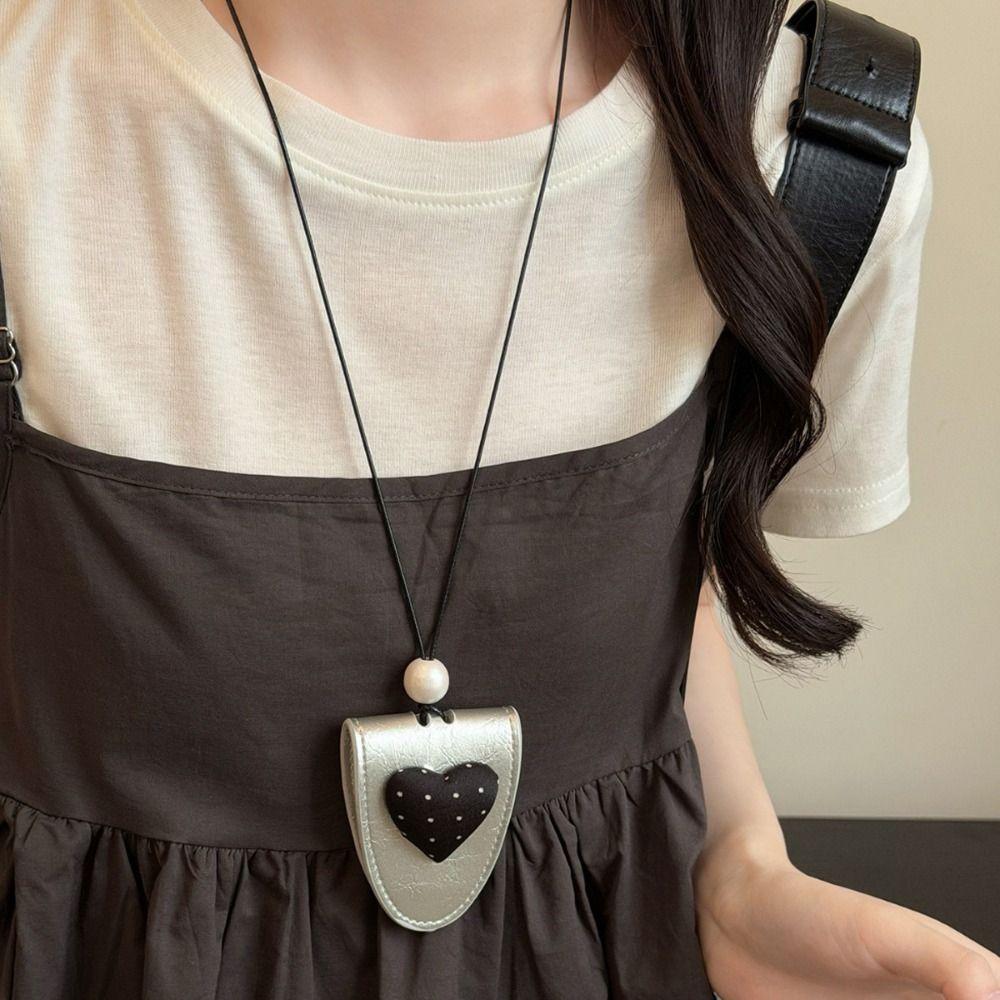Leather Sunglasses Clip Storage Hanging Rope Hanging Neck Pouch New Pendant Eyeglasses Holder