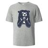 Drinking Bear Print T-Shirt Summer Tees For Men Women 100% Cotton O-neck Oversize Casual Short sleeved Streetwear Basic Top