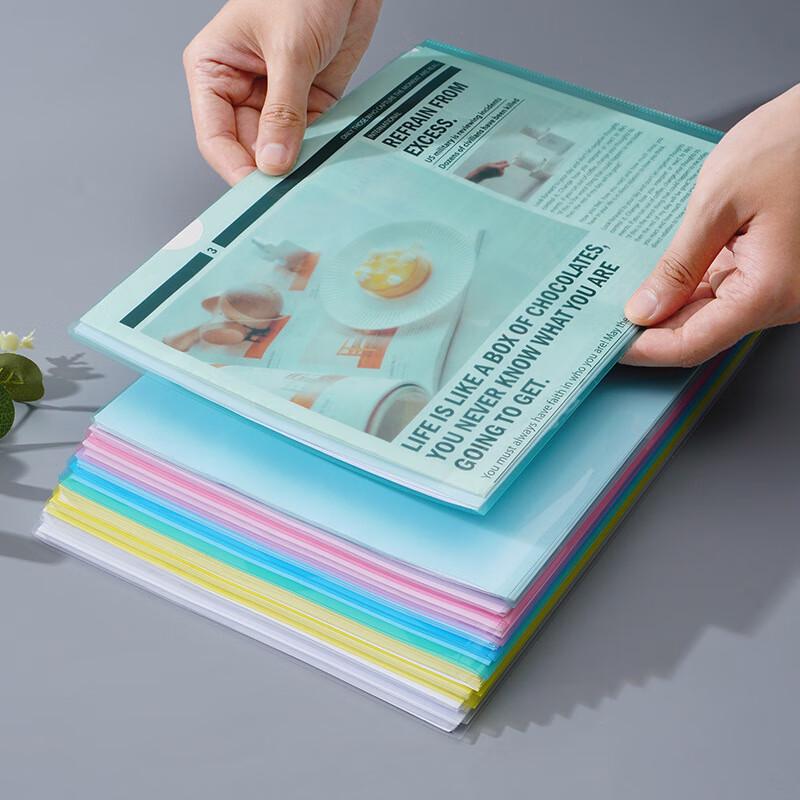 YoTaoLiLi L-Shaped Transparent File Folders (30-Pack)