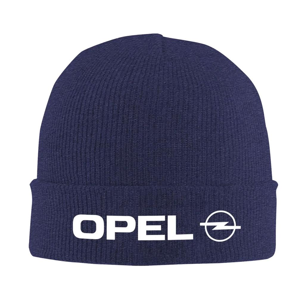 Pletená čepice s logem Opel Dámská Pánská Zimní čepice Akryl Německý výrobce automobilů Teplá čepice