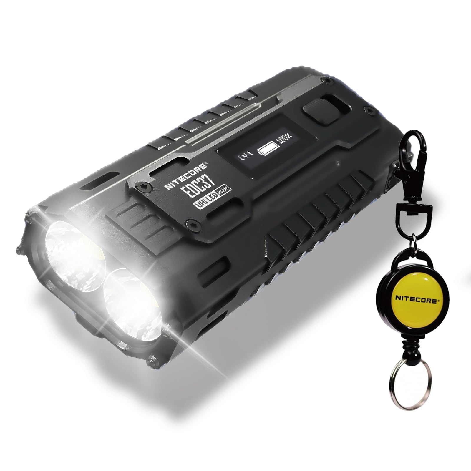 

Официальный японский тактический фонарь NITECORE EDC37 8000 190 Легкий Водонепроницаемый IP54 и фонарик для улицы и работы [Характеристики высшего класса] чёрный