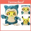 20cm Cross Dressing Pikachu And Snorlax Plush Toy For Kids Gift Collection