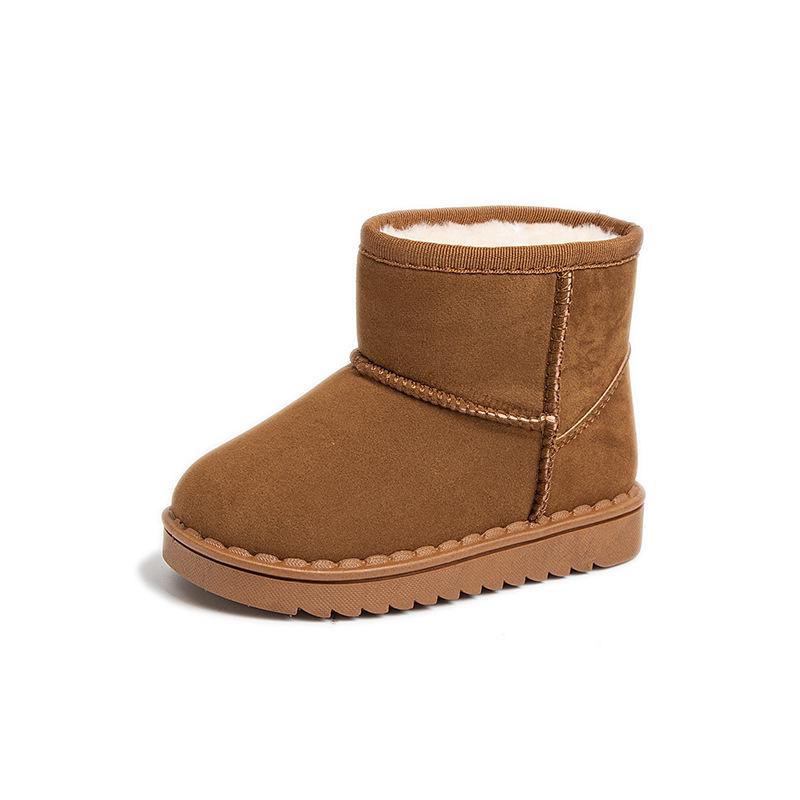 2025 Winter New Children's Snow Boots - Boys' & Girls' Warm Cotton Shoes with Extra Velvet