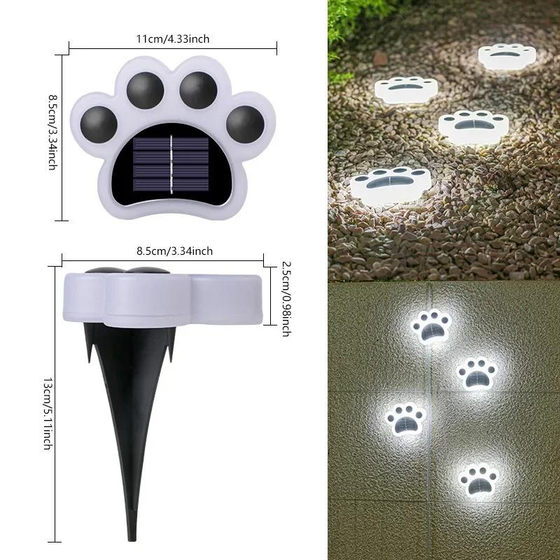 1/2/4Pcs LED Solar Cat's Paw Lights Outdoor Waterproof Solar Lights Courtyard Garden Lighting Villa Yard Decor Solar Lawn Lamp