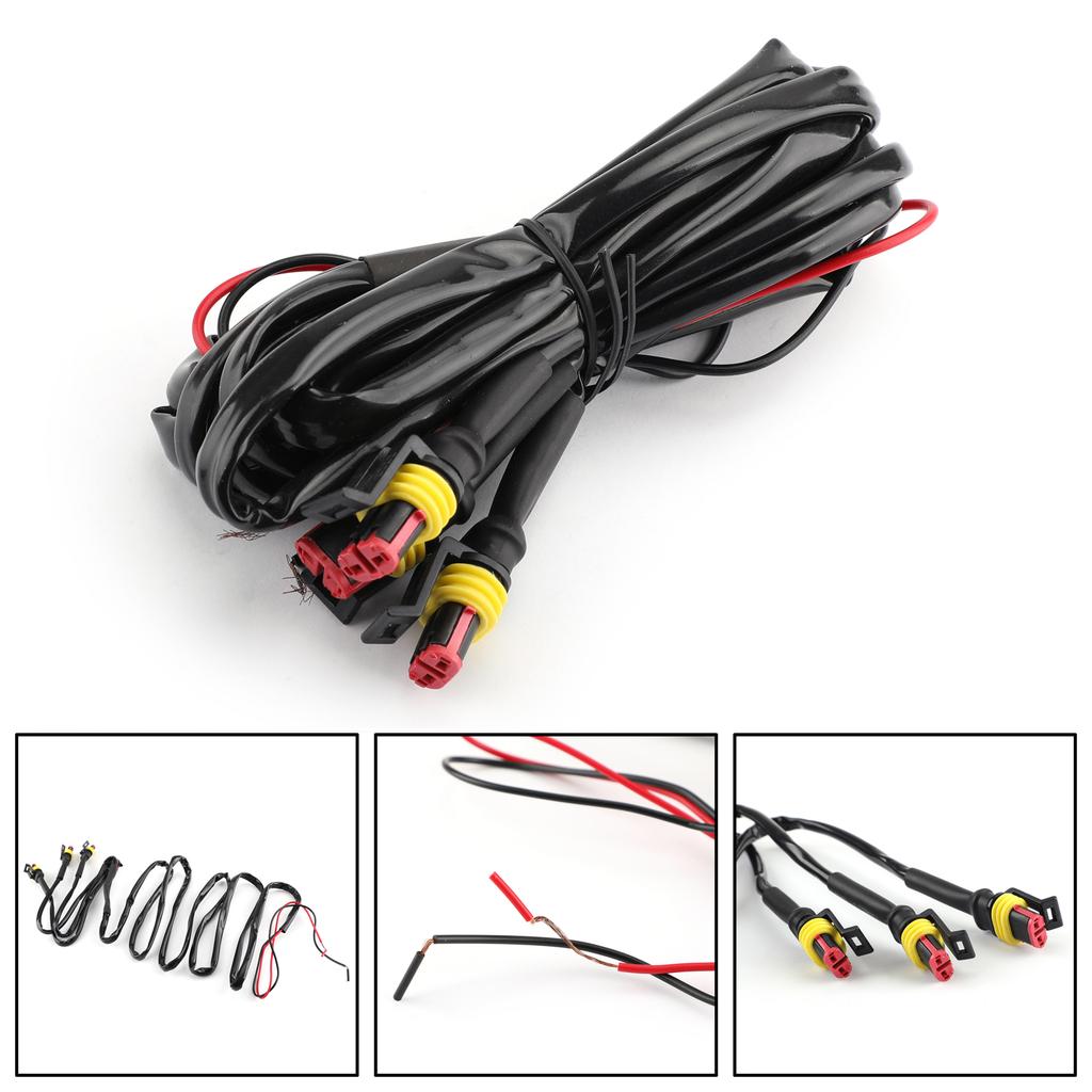 Raptor Conversio Grille Grill W/F&R/LED Wire Harness Cable For Ford F-150 F150