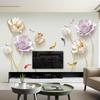 Self Adhesive Wallpaper Large Tulip Pattern Removable Decor for Bedroom Living Room Dormitory Home