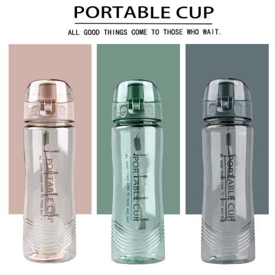 600Ml Sport Fitness Water Bottle BPA Free Portable Outdoor Water Bottles for Adult Hiking Camping Plastic Water Cup Drinkware