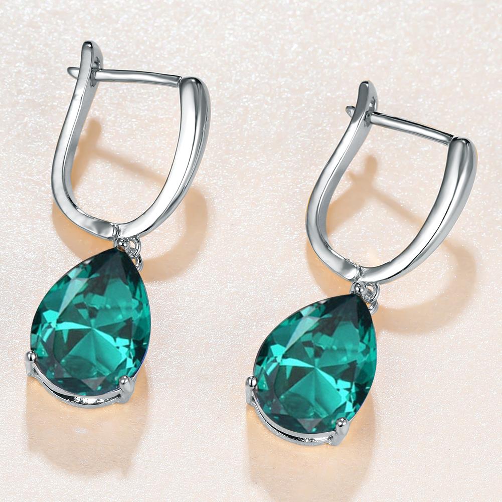 orecchini pendenti in argento con zirconi cubici