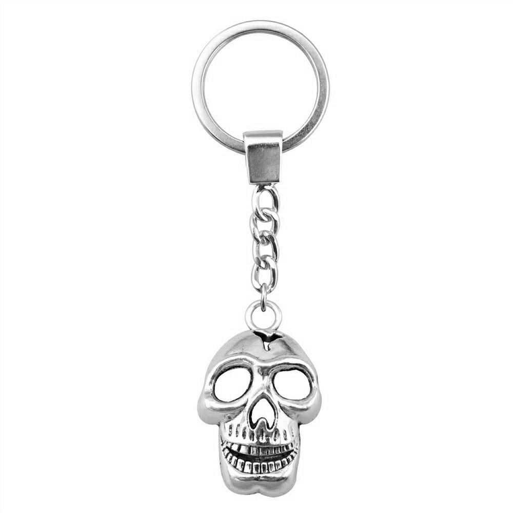 Gothic Floral Cross Keychain Religious Theme Pendant Key Ring 30mm Ring