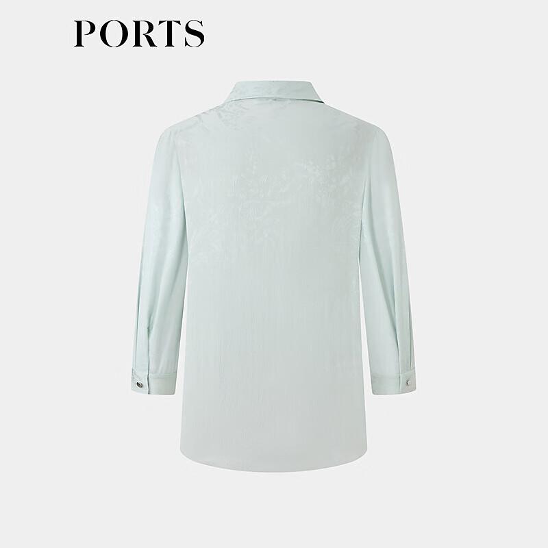 

PORTS Women s Early Spring Polo Collar Silk Shirt XS