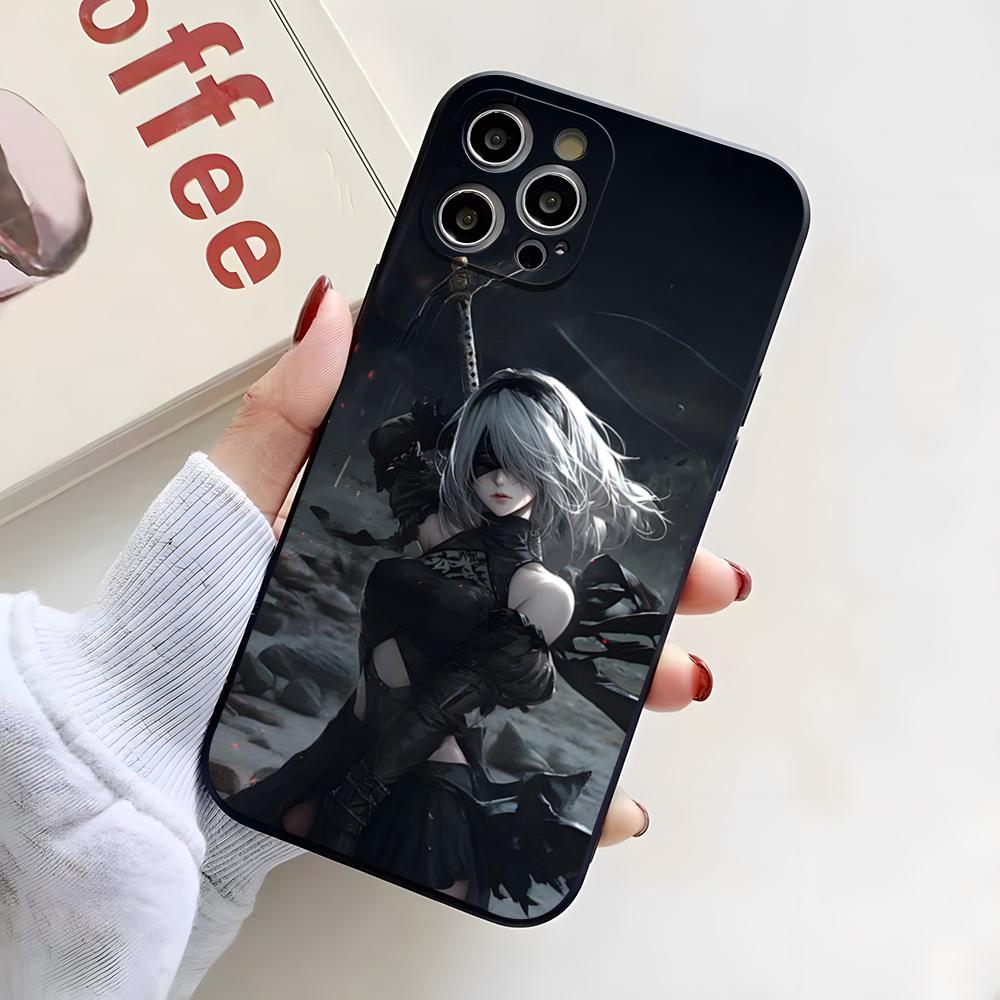 N-NieR A-Automata Phone Case For IPhone 17 Pro Max 16 15 14 Pro Max 13 11 X Xs Xr 8 7Plus Silicone Cover