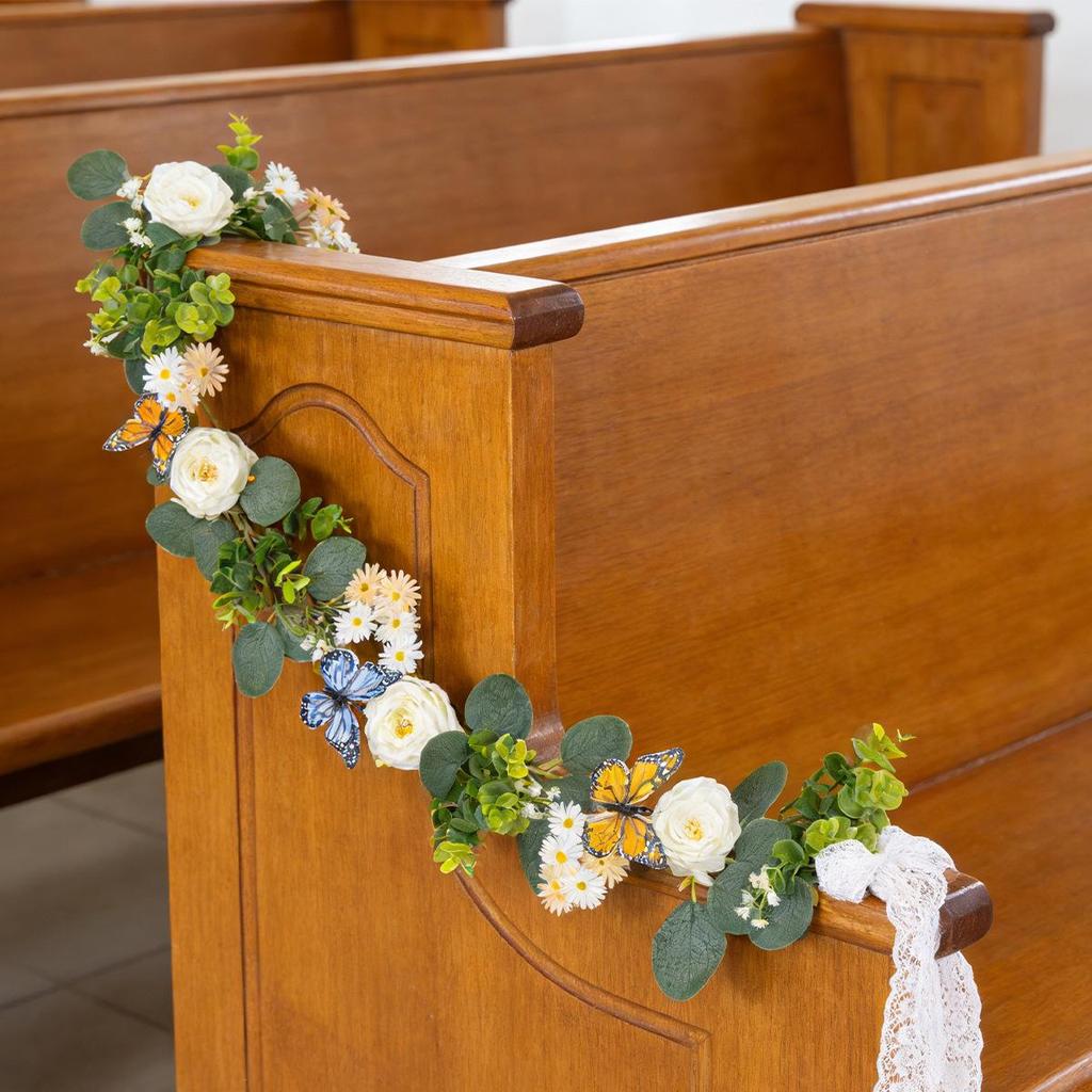 Rose & Butterfly Daisy Vine Wedding & Home Decoration