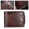 Dollar Bill Embossed PU Leather Wallet Multiple Card Slots Snap Button Closure Waterproof Blocking Travel Business Gift