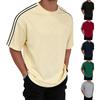 T-shirt casual e comoda da uomo a maniche corte a righe con scollo rotondo