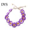 Children Stage Performance Headband Daisy/Sunflower Wreath for Women Girls, Adjustable Floral Crown Cute Macaron Color Flower Beach Vacation