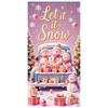 Snowman Display Pink Christmas Banner Winter Backdrop Snowman Pattern Snow Scene Display For Christmas Party Mall Decoration