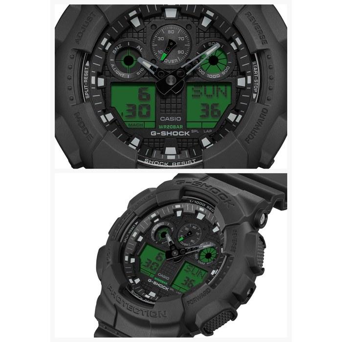 [Casio] G-Shock GA-100BEG-1AJF Men's Watch - Black/Green