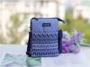 Ethnic style large screen women mobile phone bag Canvas multi-layer fashion female shoulder bag student Girl small bag