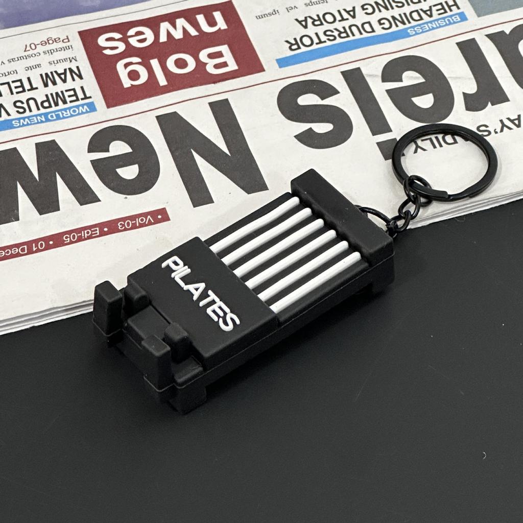 Fitness Series Gummi-Schlüsselanhänger: Hantel- & Kurzhantel-Anhänger für Geschenke