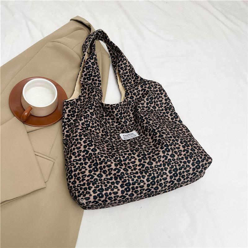Trendy Street Style Black Brown White Summer Tote Bag For Daily Use