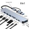 USB Type-C Multi-Port Hub & Card Reader with 8 Ports, USB 3.0