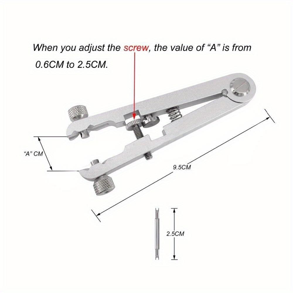 Watch Band Remover Plier Spring Bar Watch Strap Aluminum Alloy Repair Removing Tool V-Shaped Adjuster Plier Repair Tool
