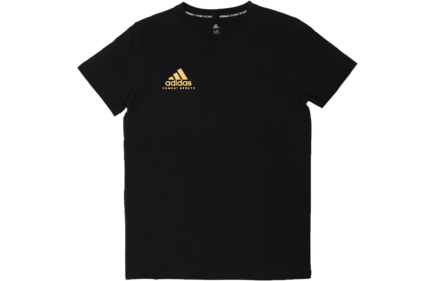 Мужская черная футболка Adidas с золотым логотипом adiCSTS06-BG M