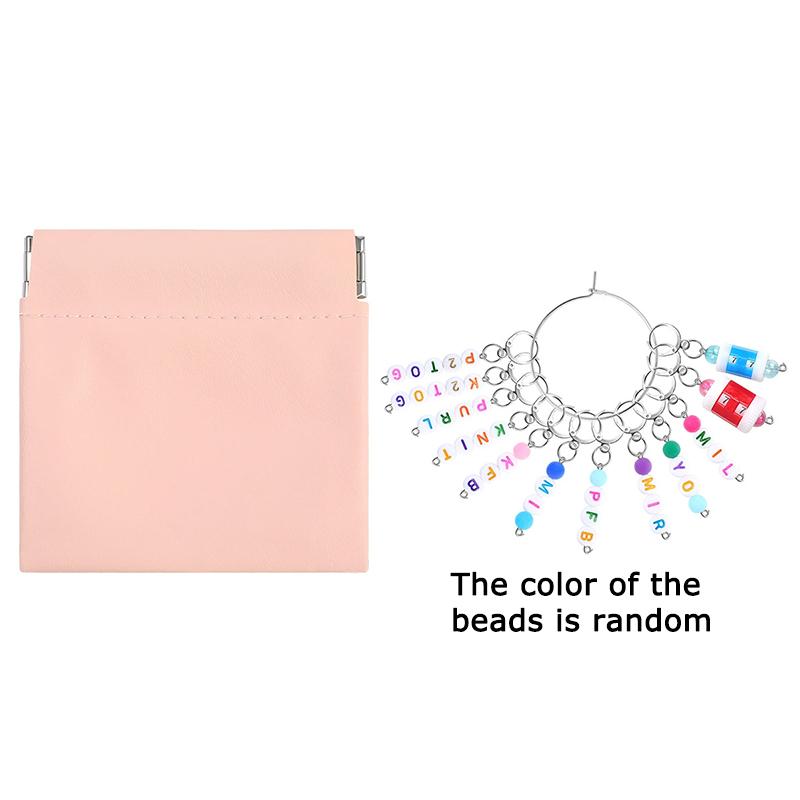 WTEMPO Chaveiro Marcadores de Ponto de Travamento com Contas Coloridas para Tricô, Quilting, Crochê Presente Perfeito para a Vovó ou para a Mamãe Suprimentos de Costura com Uma Bolsa