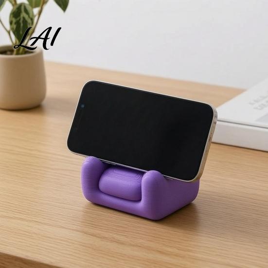 Lightweight Phone Display Holder Mini Sofa Stand Cute Couch Shaped Holder Eco Friendly PLA Dock Decorative Desktop Smartphone Stand for Office Home