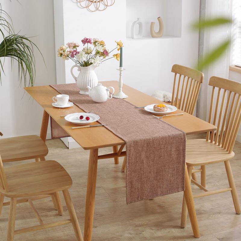 Changbaosen Solid Color Linen Table Runner