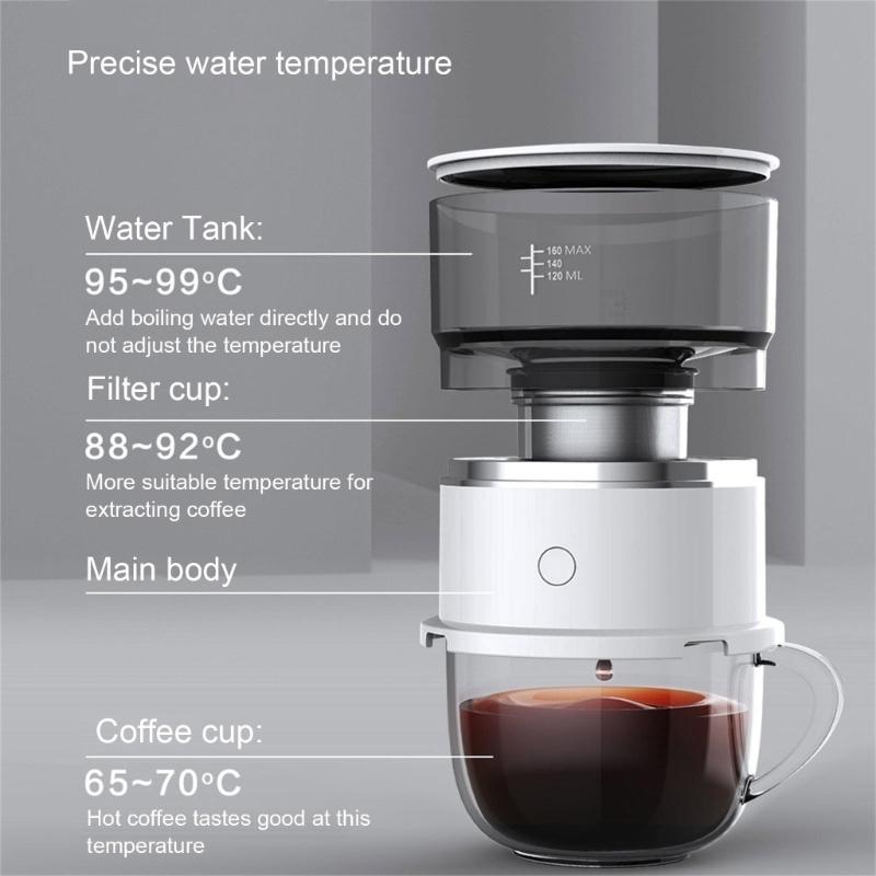 Travel Friendly Small Drip Coffee Maker Automatic Hand Brewing Machine Coffee Making Tool for Easy Coffee Enjoyment