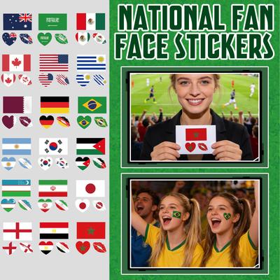 Vinyl Decal Sticker Set with Argentina Flag Heart Shape and Lip Print for Laptops Water Bottles and Notebooks
